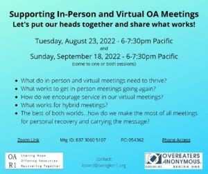 oa virtual nyc meetings.